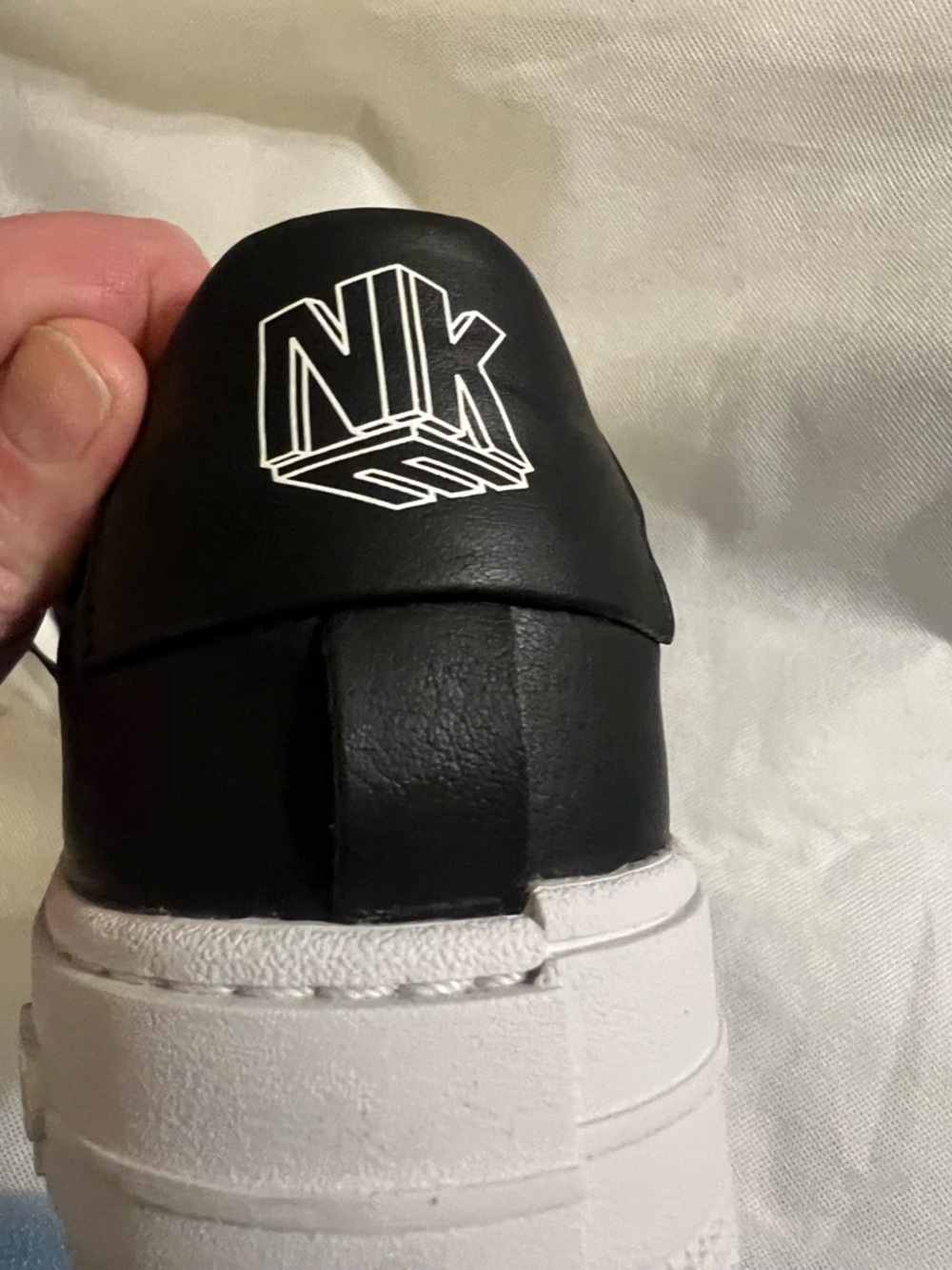 Nike Air Force 1 Pixel Size 8.5 Black and White - WORN ONCE - Picture 7 of 12